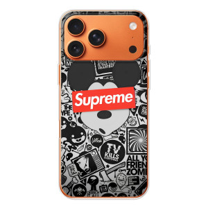 Чохол з Брендами одягу на Айфон 17 Про макс – Supreme Маус