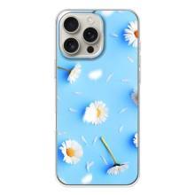 Чохол з Квітами для iPhone 17 Pro Max (ромашки на блакитному)