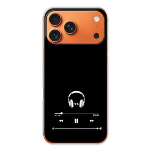 Чехол с картинками на черном фоне для iPhone 17 Pro Max – Плеер