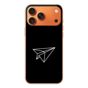 Чехол с картинками на черном фоне для iPhone 17 Pro Max – Самолетик