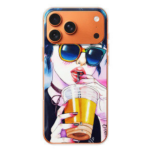 Чохол з картинкою Модні Дівчата iPhone 17 Pro Max – Дівчина з коктейлем