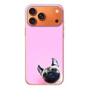 Бампер для iPhone 17 Pro Max с картинкой "Песики" – Собака на розовом