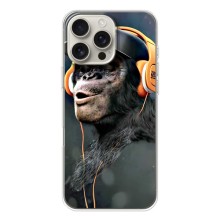 Чехол с Обезьянами iPhone 17 Pro Max - (AlphaPrint) (В наушниках)