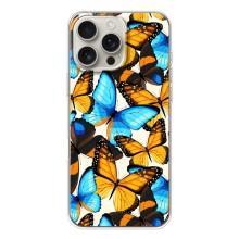 Чехол с принтом для Айфон 17 Pro Max - (Прикольные) (AlphaPrint) (Яркие бабочки)