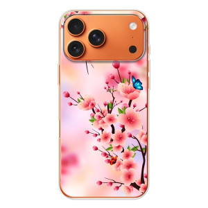Чехол с принтом САКУРЫ на iPhone 17 Pro Max – Бабочки на сакуре