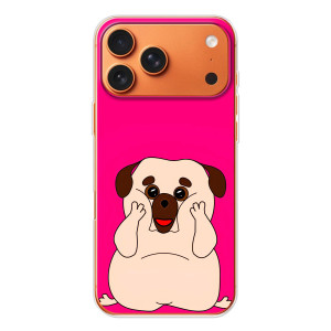 Чохол (ТПУ) Милі песики для iPhone 17 Pro Max – Веселий Мопсік