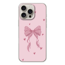 Чехол банты для iPhone 17 Pro Max – Бант на розовом