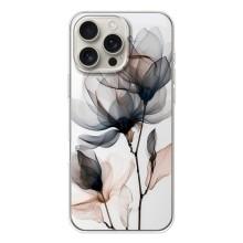 Чехол с цветочным принтом на Айфон 17 Pro Max – Цветы на белом