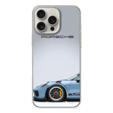 Чохол з авто Порше для iPhone 17 Pro Max – Блакитний Порше