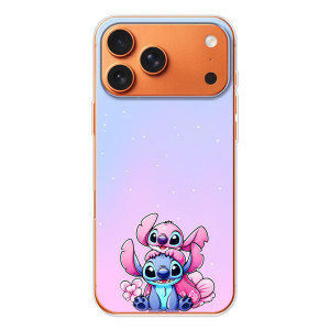 Чехол с рисунком Стич для iPhone 17 Pro Max – Энджл и Стич