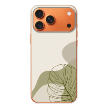 Силконовий чохол з принтом в квітах на iPhone 17 Pro Max (Монстера зелена)