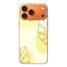 Силконовий чохол з принтом в квітах на iPhone 17 Pro Max (Монстера жовта)
