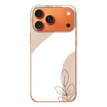 Силконовий чохол з принтом в квітах на iPhone 17 Pro Max (Нюдовий дизайн)