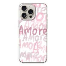 Чехол с розовым рисунком для iPhone 17 Pro Max (Любовь)