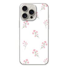 Чехол с розовым рисунком для iPhone 17 Pro Max (Розовые цветы)