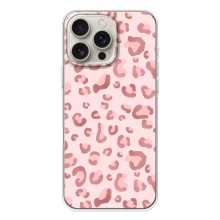 Чехол с розовым рисунком для iPhone 17 Pro Max (Розовый леопард)