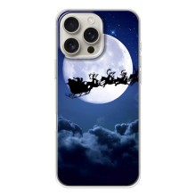 Новогодние Чехлы для Айфон 17 Pro Max (VPrint) (Санта - луна)