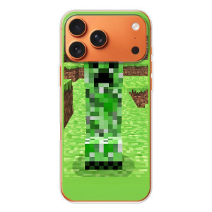 Чехлы для iPhone 17 Pro Max (Персонажи Майн Крафт) – Крипер 2