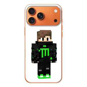 Чехлы для iPhone 17 Pro Max (Персонажи Майн Крафт) – Зеленый мальчик