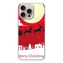 Рождественские Чехлы для iPhone 17 Pro Max (VPrint) (Санта с оленями)