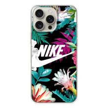 Силиконовый Чехол на iPhone 17 Pro Max с картинкой Nike (Цветочный Nike)