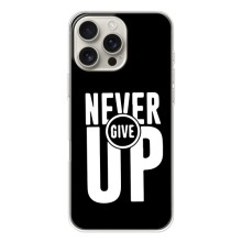 Силиконовый Чехол на iPhone 17 Pro Max с картинкой Nike (Never Give UP)