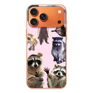 Силиконовый Чехол с Енотами на iPhone 17 Pro Max – Смешные Еноты