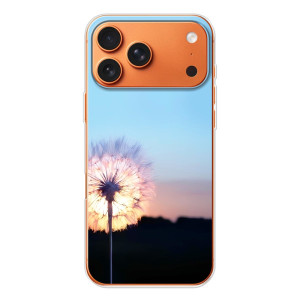 Силиконовый Чехол с одуванчиками на iPhone 17 Pro Max – Закат с одуванчиком