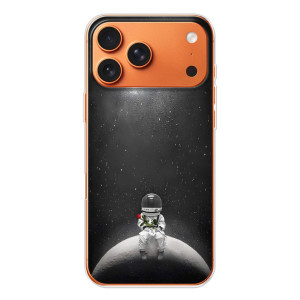 Силиконовый Чехол с принтом "Космонавты" на iPhone 17 Pro Max – Космонавт романтик