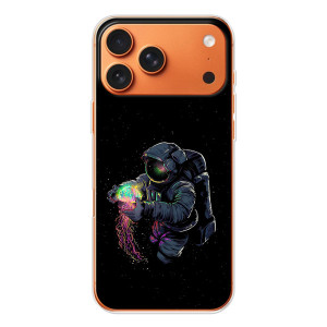 Силиконовый Чехол с принтом "Космонавты" на iPhone 17 Pro Max – В руках земля