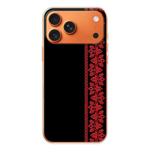 Силіконовый Чохол на iPhone 17 Pro Max – Червона вишиванка