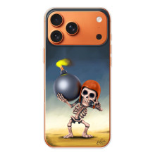 Чехол з героями Клеш Рояль для iPhone 17 Pro Max – Скелет с бомбой
