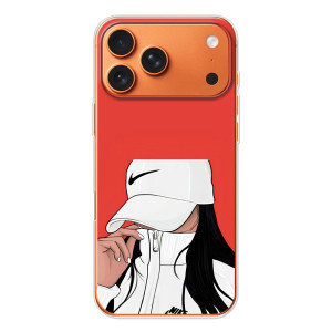 Силиконовый Чехол на iPhone 17 Pro Max с картинкой Стильных Девушек – Девушка Nike