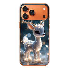Яркий чехол для iPhone 17 Pro Max с Зимними Оленятами – Блистающий оленёнок
