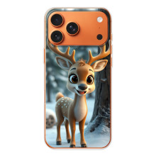 Яркий чехол для iPhone 17 Pro Max с Зимними Оленятами – Оленёнок в лесу