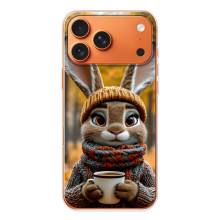 Печатный чехол «Зверята с кофе» для iPhone 17 Pro Max – Зайчик с кофе