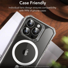 Защитное стекло Metal Classic на камеру (в упак.) для Apple iPhone 17 Pro (6.3") / 17 Pro Max (6.9") – Серебряный