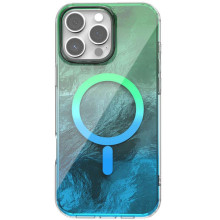 Чехол TPU Shiny Mountain (MagFit) для Apple iPhone 17 Pro (6.3") – Зеленый