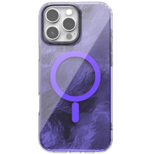 Чехол TPU Shiny Mountain (MagFit) для Apple iPhone 17 Pro (6.3") – Фиолетовый