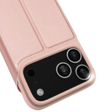 Чехол-книжка Dux Ducis с карманом для визиток для Apple iPhone 17 Pro (6.3") – Rose Gold