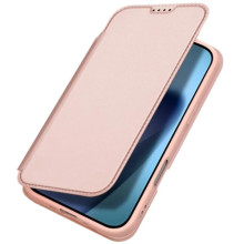 Чехол-книжка Dux Ducis с карманом для визиток для Apple iPhone 17 Pro (6.3") – Rose Gold
