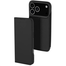 Чехол-книжка Dux Ducis с карманом для визиток для Apple iPhone 17 Pro (6.3") – Черный