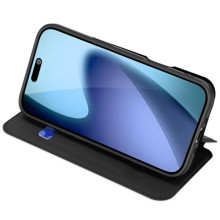 Чехол-книжка Dux Ducis с карманом для визиток для Apple iPhone 17 Pro (6.3") – Черный