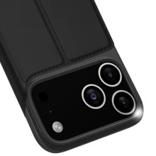 Чехол-книжка Dux Ducis с карманом для визиток для Apple iPhone 17 Pro (6.3") – Черный