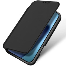 Чехол-книжка Dux Ducis с карманом для визиток для Apple iPhone 17 Pro (6.3") – Черный