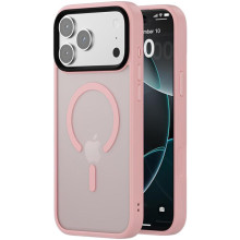 TPU+PC чехол Metal Buttons with MagSafe Colorful для Apple iPhone 17 Pro (6.3") – Розовый