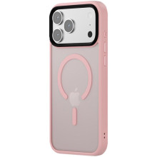 TPU+PC чехол Metal Buttons with MagSafe Colorful для Apple iPhone 17 Pro (6.3") – Розовый