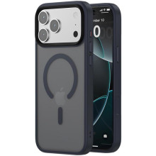 TPU+PC чехол Metal Buttons with MagSafe Colorful для Apple iPhone 17 Pro (6.3") – Синий