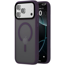 TPU+PC чехол Metal Buttons with MagSafe Colorful для Apple iPhone 17 Pro (6.3") – Темно-Фиолетовый