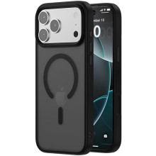TPU+PC чехол Metal Buttons with MagSafe Colorful для Apple iPhone 17 Pro (6.3") – Черный